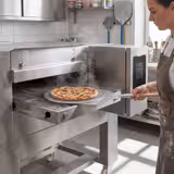 Electric Conveyor Pizza Oven - 1400x2000mm (55"x79") - Touchscreen Controls - Belt width: 650mm (26") - up to 350°C - incl. Base frame & Wheels