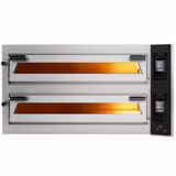 Commercial Double-Deck Electric Pizza Oven Digital – 9+9 pizzas Ø35 cm - 400°C - Soft-Touch