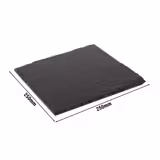 (6 buc) Platou din ardezie naturală - Ardezie naturală - Pătrat - 250x250 mm - înălțime: 7 mm - Negru
