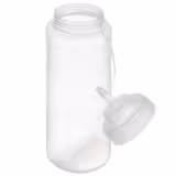 (6 stuks) Knijpfles - LDPE - 1020ml - Ø 80mm - met schroefdop & afsluitdop - transparant