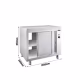 Tavolo armadiato riscaldato PREMIUM - 1000x600 mm - con passante