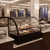 Countertop display fridge - 105L - 700mm - Double glazing - with 2 glass shelves - 2 rear sliding glass doors