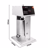 Insaccatrice per salumi elettrica & macchina per churros - 20L - 180W - acciaio inox - con comando a pedale & 4 imbuti insaccatori & 3 inserti per churros