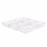 (6 pièces) Bac en Polycarbonate GN 1/2 - Transparent - Hauteur : 200 mm