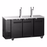 Musluklu bira soğutucusu - 3x 50 litrelik fıçı - 1850x620mm - 3 Kapı