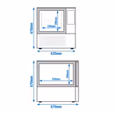 Abbattitore-surgelatore professionale da banco PREMIUM PLUS - Pannello touch - 55L - 3 teglie GN 1/1