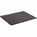 (6 stuks) Leistenen serveerschaal - 265x205mm - hoogte: 10mm - leisteen - zwart