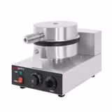 Piastra per Waffle professionale - Singola - Manuale - 1,3kW - Forma: Eishörnchen - Ø 190mm - piastre di cottura rivestite in Teflon