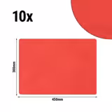 (10 pcs) Vienna Damask Placemats - 30x45cm - Fire Red