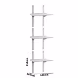 Étagère murale ECO en inox - 600 × 300 mm - avec 3 étages
