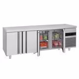 Commercial Counter Fridge PREMIUM - 2330x700mm - with 4 doors - capacity 632 litres