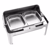 Chafing dish - Rond - avec couvercle roll top - 8.5L