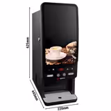 Hot Drinks Vending Machine - 2 Powder Containers - 1.8 kW - Digital - Black