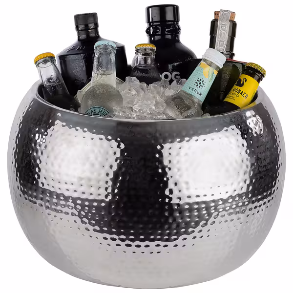 Frapieră - BIG BOWL - oțel inoxidabil 18/8 - 8 litri - Ø 370 mm - Înălțime: 230 mm - cu tăviță de scurgere detașabilă