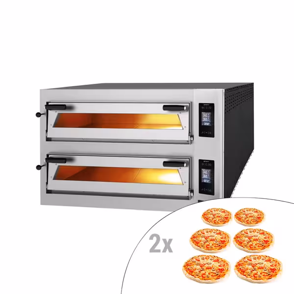 Cuptor pentru pizza 6 + 6 х 35 сm (adâncime)