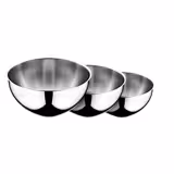 3 darabos rozsdamentes acél tálkészlet - Ø 16,20,24 cm