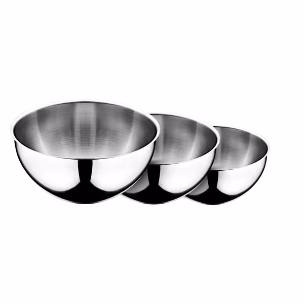 3-teiliges Edelstahl Rührschüssel Set - Ø 160, 200, 240mm