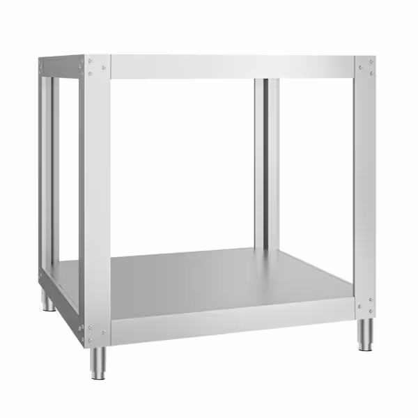Gépállvány pizzakemencéhez - 1130x890x1050 mm - rozsdamentes acél - kompatibilis: GEP4