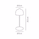 Lampă de masă - JOSEF MINI - intensitate reglabilă în 3 trepte - Ø 80 mm - culoare șampanie