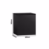 Banco cassa Serie MADRID & con 2 cassetti - 800x730mm - Piano di lavoro in marmo nero - Finitura Nero (opaco)