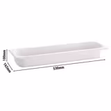 (6 stuks) Melamine GN-bak GN 2/4 - ECO - wit - 4,3 liter - Diepte: 100mm