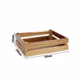 Trälåda SUPERBOX - trä - 350x290 mm - Höjd: 105 mm - passar för GN 1/2