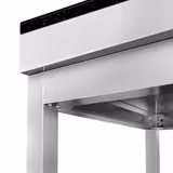 Mesa de trabajo de acero Inox. PREMIUM - 600x700mm - con estante inferior - incl. encimera de granito