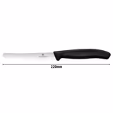 VICTORINOX | SWISS CLASSIC - Coltello da pomodoro e da tavola con bordo seghettato - Lama: 110mm