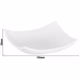 (6 pcs) Dipping Pot - ZEN - Melamine - 60ml - 105x105mm - White