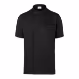 (6 pieces) KARLOWSKY | Short Sleeve Chef Jacket – Black - L - Mesh Back