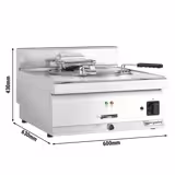 Visfriteuse - 25 liter - 15 kW - mechanische bediening