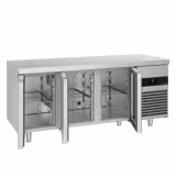 Commercial Counter Fridge PREMIUM - 1865x700mm - glass doors - with 3 doors - capacity 474 litres
