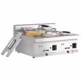Commercial Countertop Electric Twin Tank Fryer - 10+10 litres - 18kW