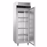 Koelkast RVS PREMIUM - GN 2/1 - 700mm - 700liter - tot -2°C tot +8°C - met 1 deur - geforceerde koeling, automatische ontdooiing, LED‑verlichting & wielstel