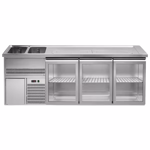 Bierkoeling Premium PLUS - 2500x700mm - 3 glazen deuren