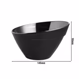 (6 kpl) Kulho - BALANCE - Melamiini - 0,4 L - Ø 145mm - Musta