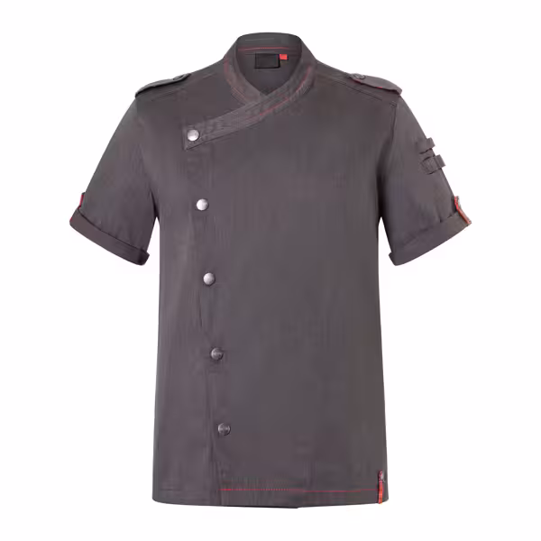 KARLOWSKY | Koksjas Met Korte Mouwen Denim Style ROCK CHEF®-Stage2 - maat: 66
