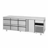 Commercial Counter Fridge PREMIUM - 2330x700mm - with 1 door - 6 drawers - capacity 632 litres