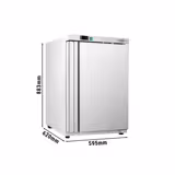 (2 stuks) Tafelmodel Vrieskast RVS ECO - 200l - met 1‑deurs dichte deur & 3 roosters - binnenzijde kunststof