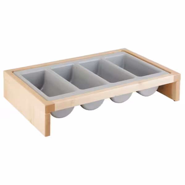 Recipient pentru tacâmuri - BRIDGE - Set din 2 piese - Recipient detașabil pentru tacâmuri - 4 compartimente
