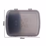 (60 τεμ.) Καπάκι επίπεδο - 245x200 mm - PP, στοίβαζόμενο, κατάλληλο για πλυντήριο πιάτων, επαναχρησιμοποιούμενο, ανακυκλώσιμο, κατάλληλο για ζεστά και κρύα τρόφιμα - γκρι - κατάλληλο για Δοχείο πολλαπλών χρήσεων 245x200 mm