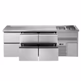 Comptoir de bar réfrigéré PREMIUM PLUS - 2500x700mm - 6 tiroirs