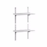 Mensola a parete in acciaio inox PREMIUM - 1400x300mm - con 2 ripiani
