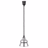 Lampa do podgrzewania potraw wisząca - Ø 228mm - regulowana wysokość - srebrna