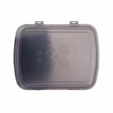 (60 unid) Tampa reutilizável - 245x200x45mm - Cinza - compatível com Taças 245x200mm