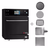 Speedofen - 3,5 kW - Schwarz - inkl. Pizzablech, Korb, Antihaft-Blech | 80% schnelleres Garen