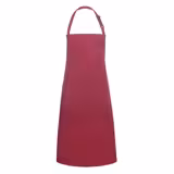 (6 Stück) KARLOWSKY | Latzschürze mit Tasche Basic - Bordeaux