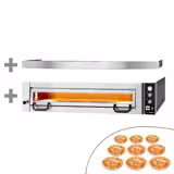 Forno elettrico per pizza - 1462x1360mm - 9 pizze Ø34cm - 450°C - Meccanico - incl. Cappa