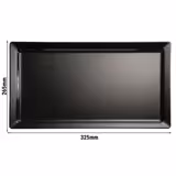 (6 pcs) GN 1/2 Gastronorm Tray - FRIENDLY - PET (recycled) - 325x265mm - Height: 30mm - Black