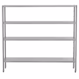 Edelstahlregal ECO - 2000x500mm - mit 4 Ablagen (VERSTELLBAR)